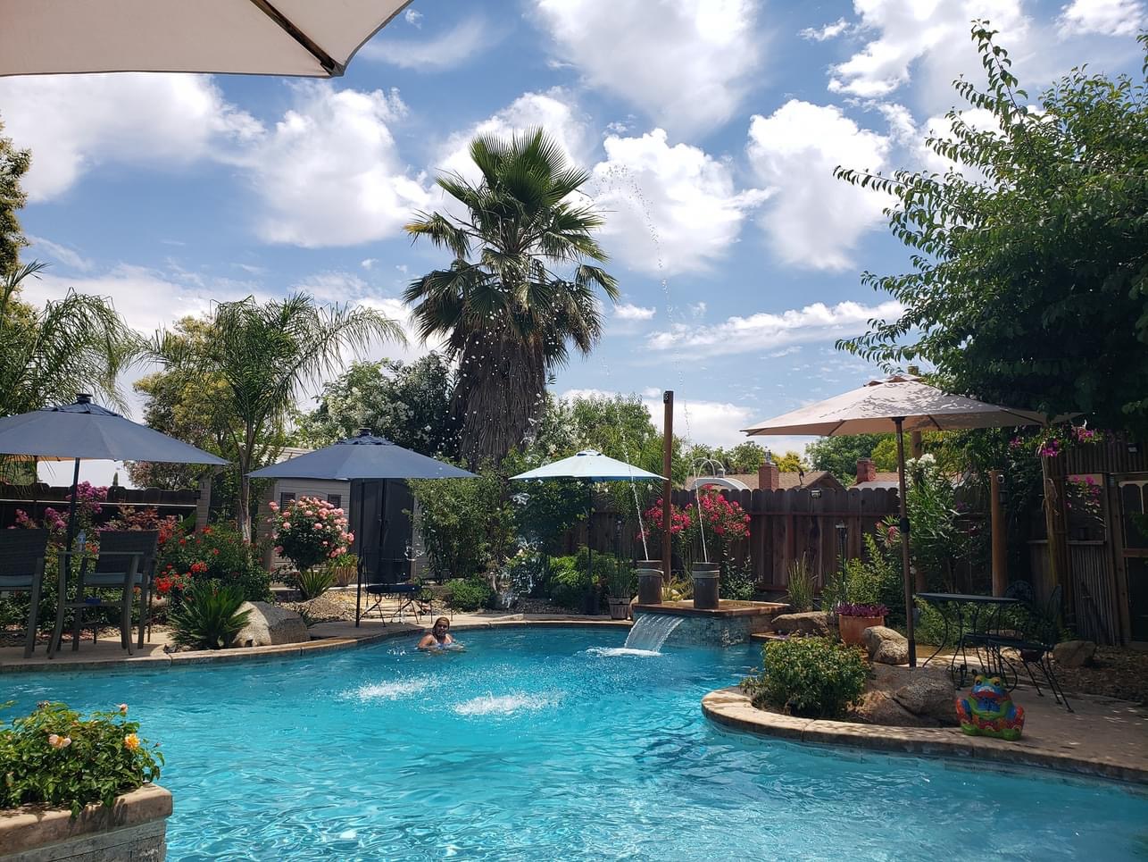 Pool maintenance work in progress